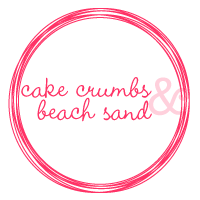 cake crumbs and beach sand
