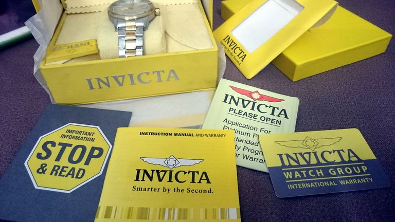 dư dùng cái INVICTA Men viền vàng 18k mua ở Mĩ - 3