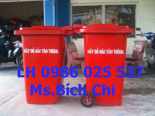 Thùng rác sinh hoạt 120 lít, thùng rác hóa chất thùng chứa rác 660 lít 0986 025