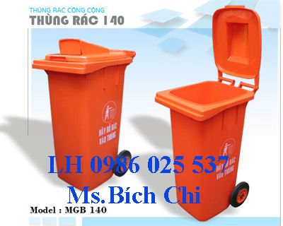 Thùng rác có bánh xe dung tích: 120 lít, 240 lít, 