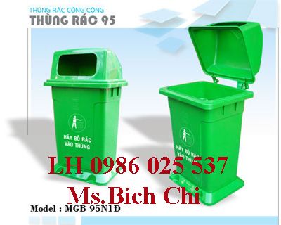 thung rac cong cong dung tích: 95l – 120l – 240l – 660l – 880l – 1000l/ giá rẻ