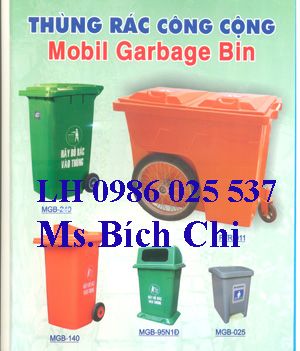 Xe đẩy thu gom rác, xe rác dung tích 660 lít, 880 lít