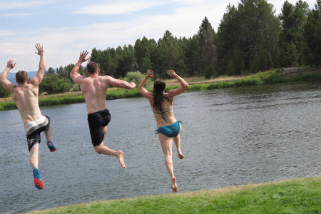 Jumping in the Payette River