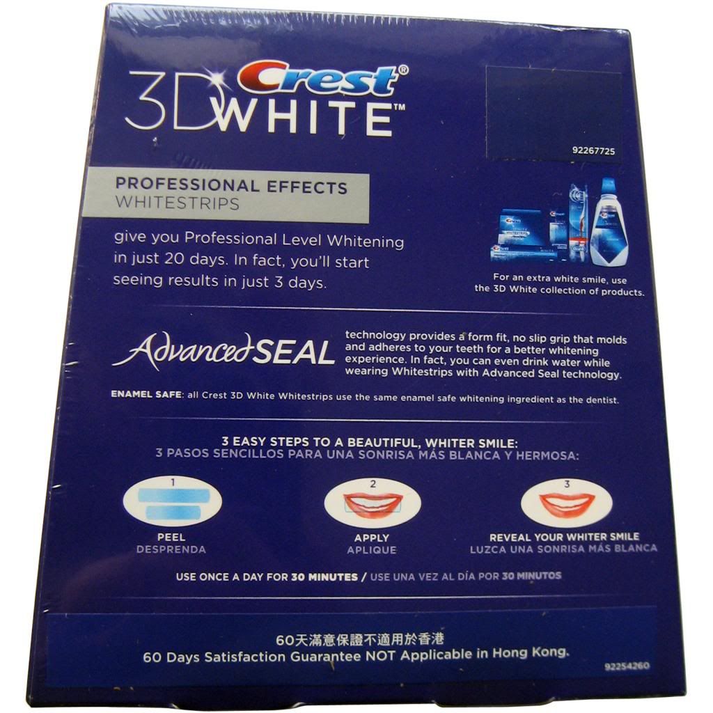 White Professional Effects Whitestrips Teeth Whitening Strips 3 D NEW