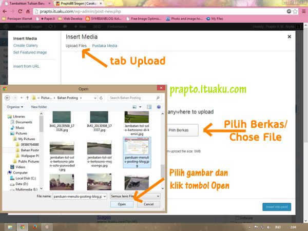 menambahkan gambar pada posting menambahkan gambar pada posting blog wordpress