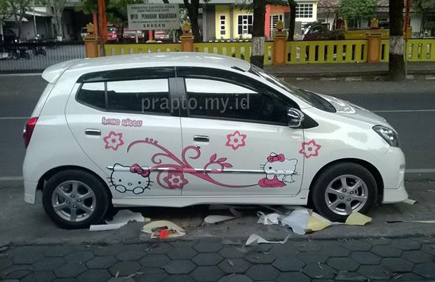 Cuting Sticker Sragen untuk Mobil Cewek he he he