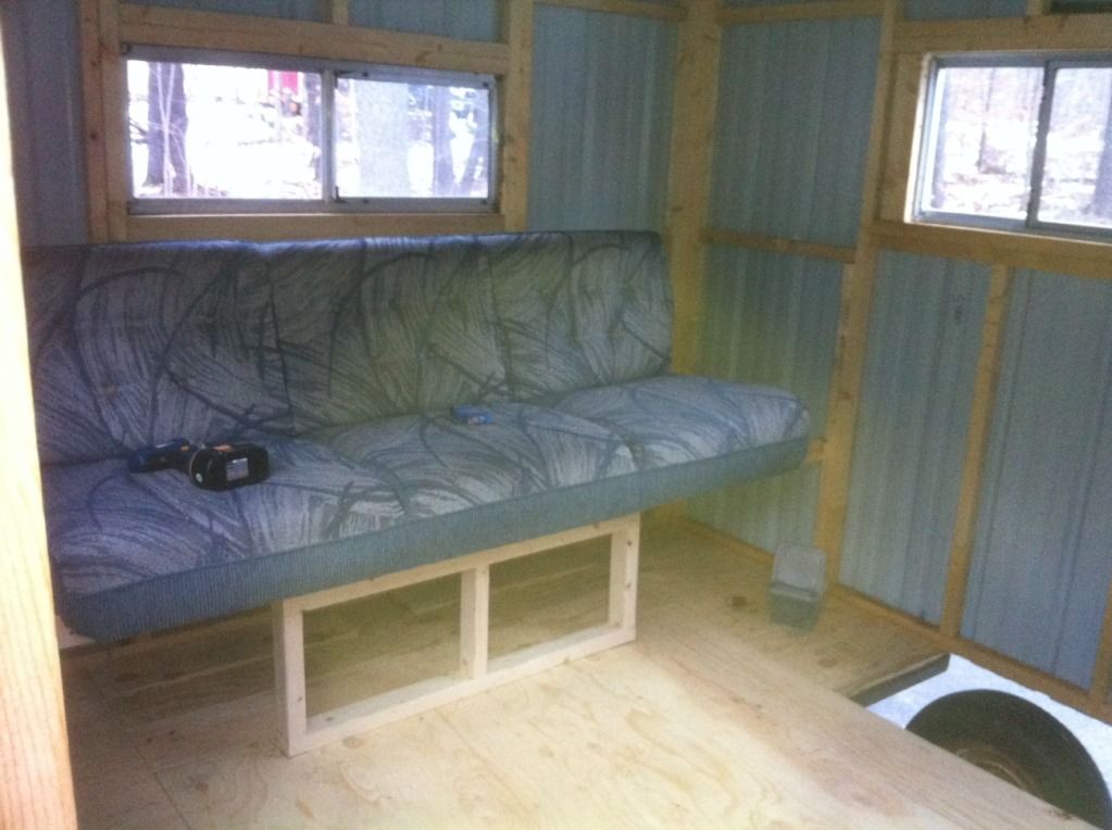 Pop up camper build Ice Fishing House