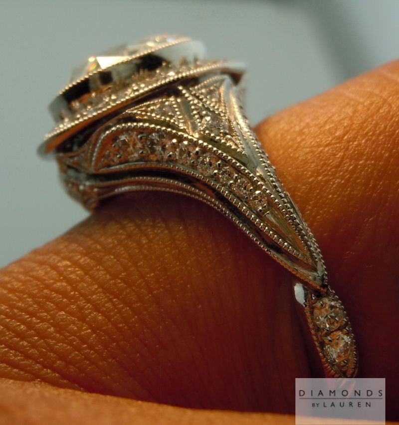 vintage pear cut diamond ring