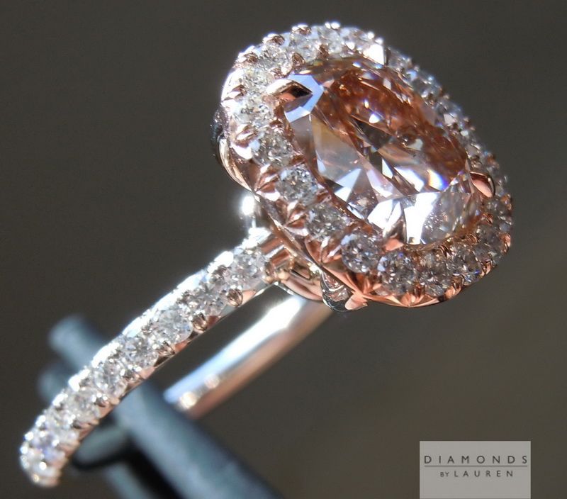 pink-brown diamond ring