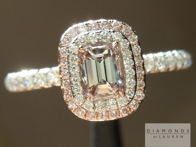 pink emerald diamond ring