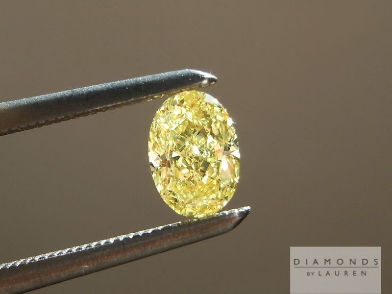 yellow oval shape diamond
