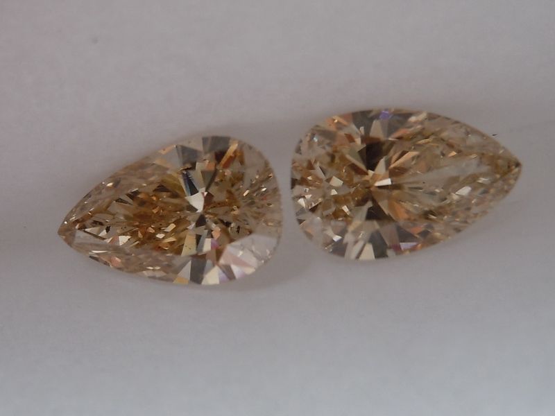 natural brown pear shape diamond