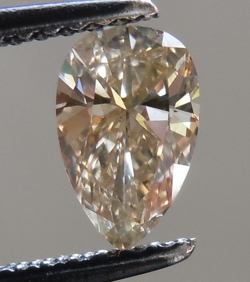fancy yellowish brown pear shape diamond