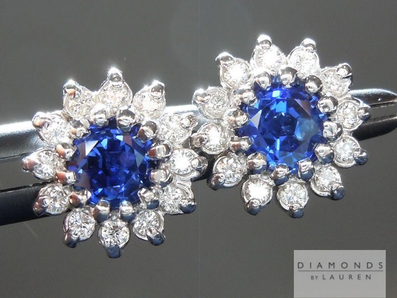 blue sapphire earrings