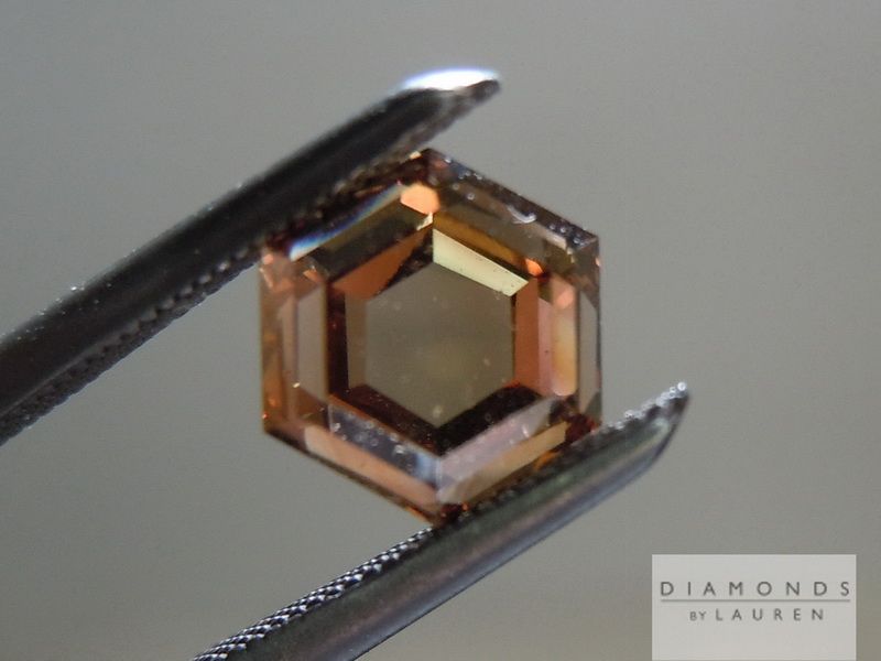 hexagonal step cut diamond