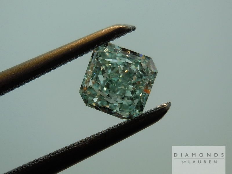 intense blue-green diamond