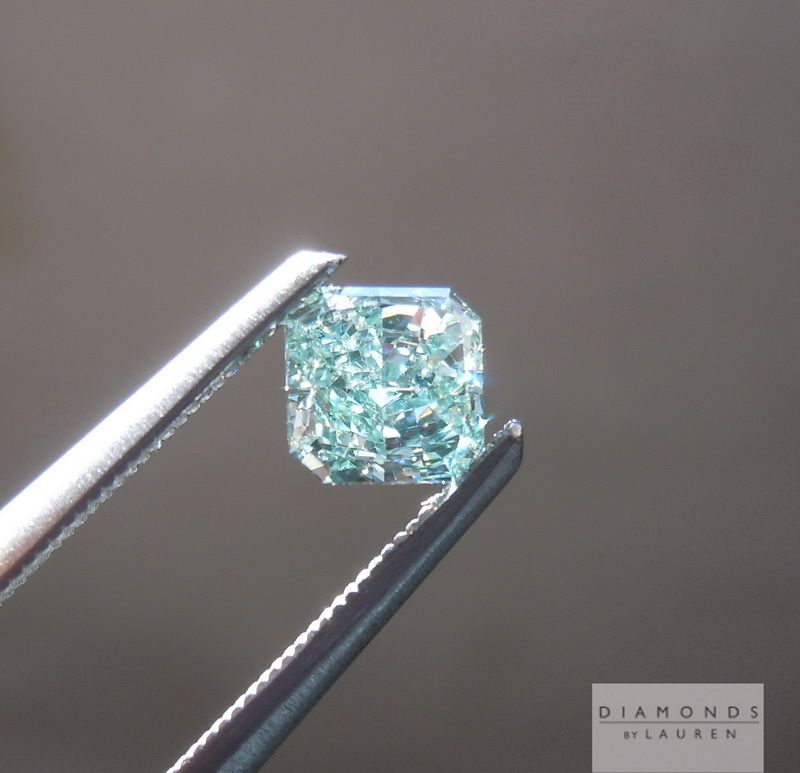 fancy intense blue green diamond