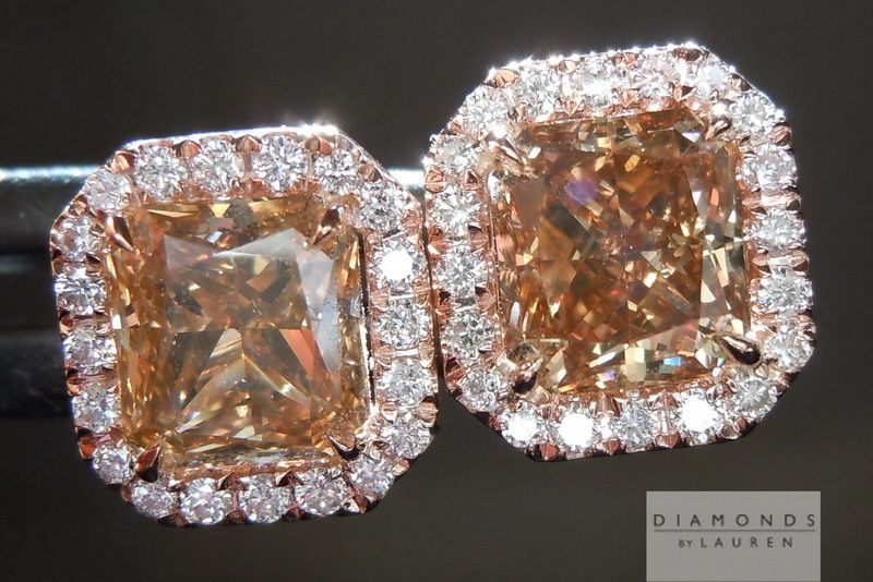 brown radiant cut diamond