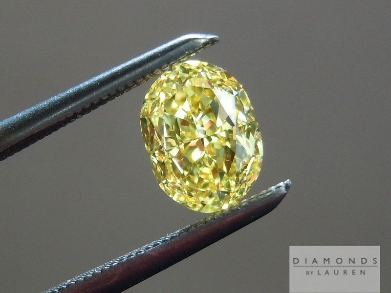 intense yellow oval shape diamond