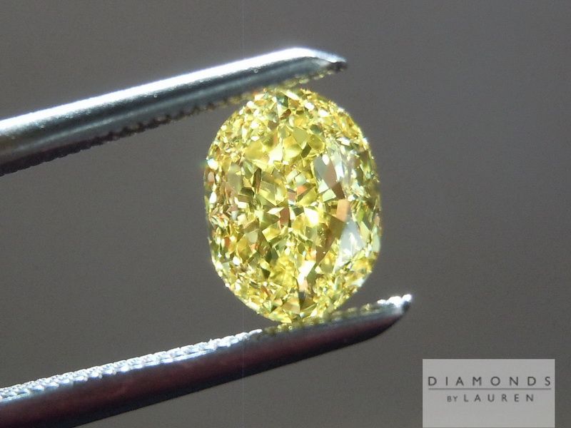 yellow oval shape diamond