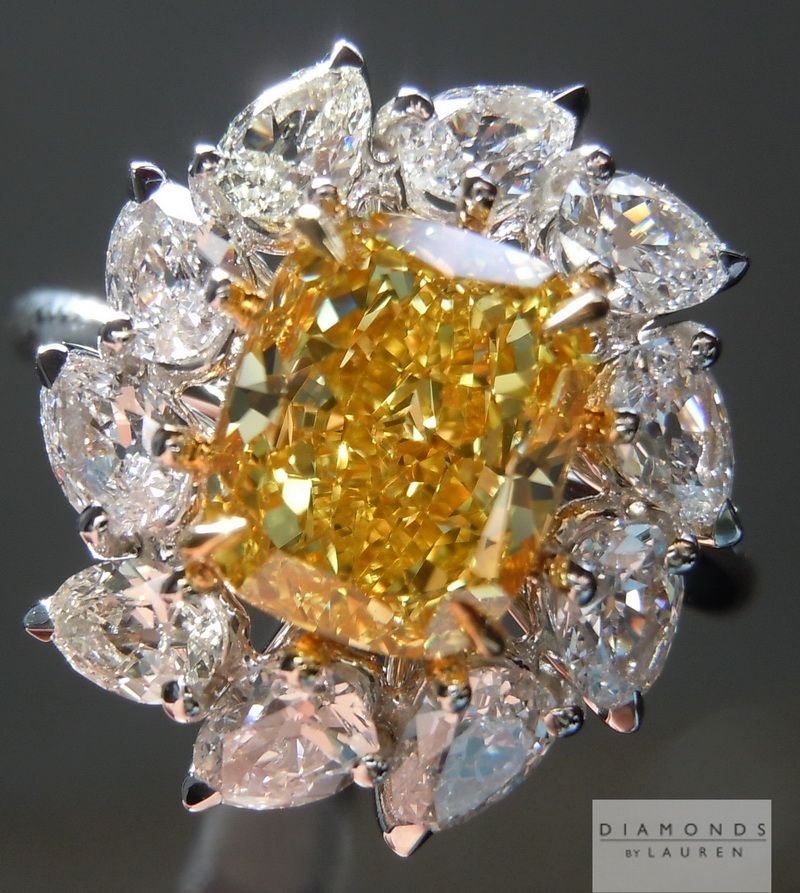 old mine pear shape diamond ring