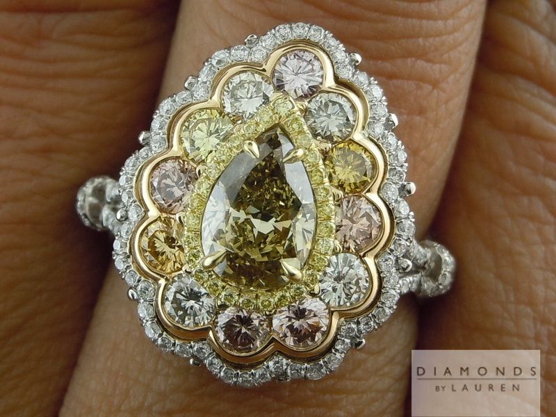 multi-colored diamond ring