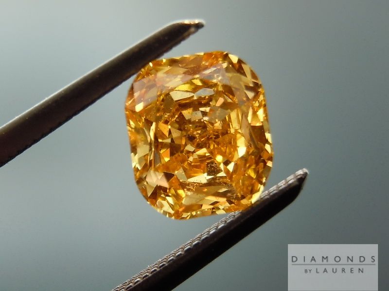 gia fancy vivid yellow-orange diamond