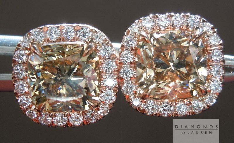 brown diamond earrings
