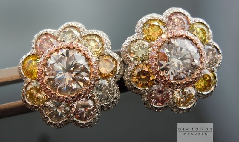 pink diamond earrings