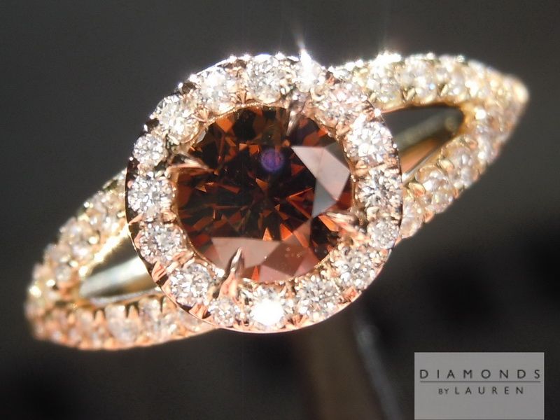 natural brown diamond ring