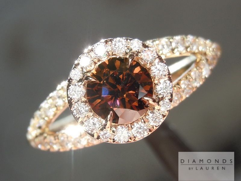 brown diamond ring