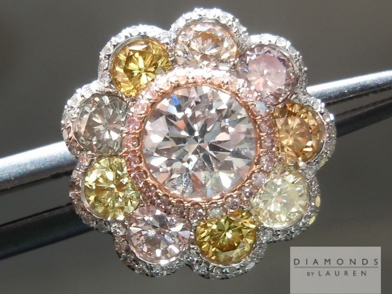 fancy colored diamond earrings