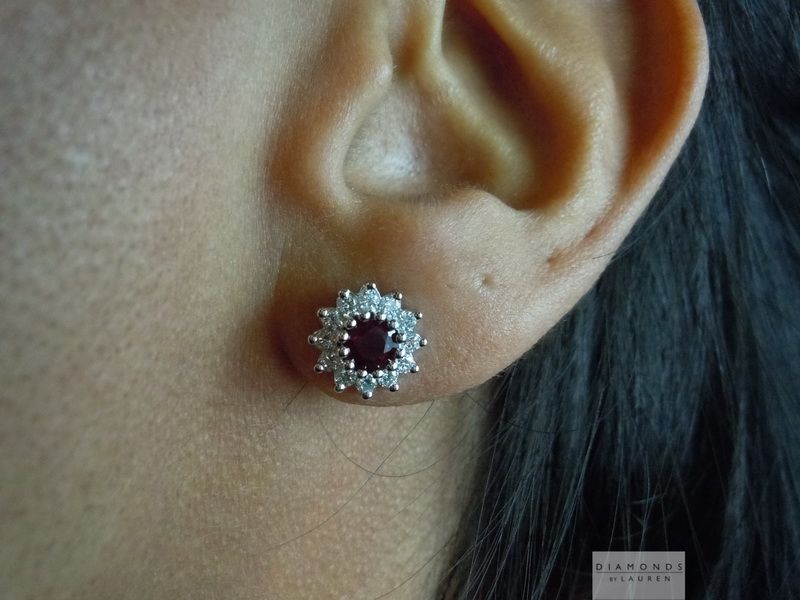 ruby and earrings