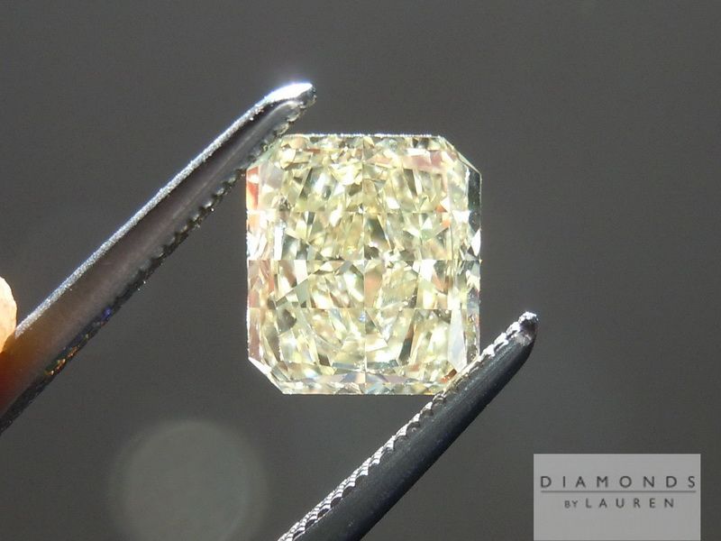 fancy light yellow radiant cut diamond