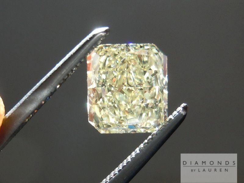 yellow radiant cut diamond