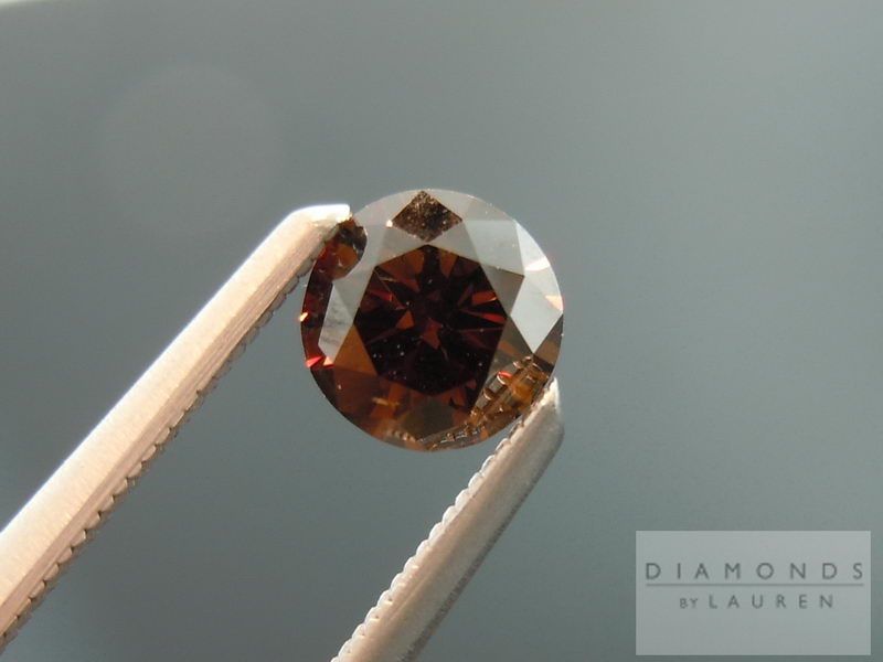 fancy deep orange brown round brilliant diamond fancy deep orange brown round diamond