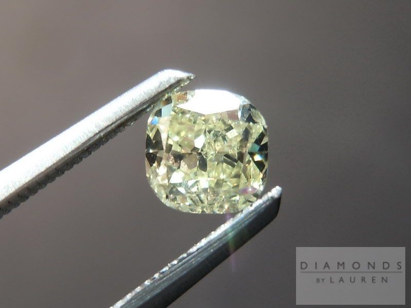 fancy yellow diamond cushion cut diamond