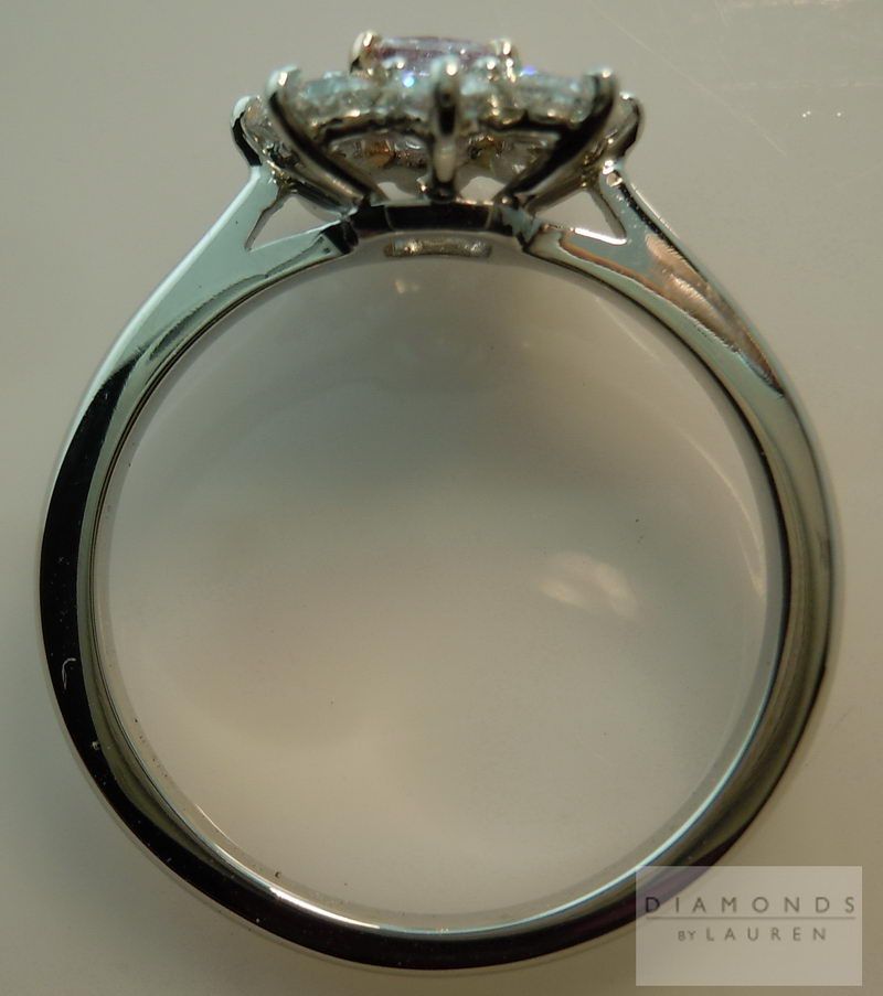 diamond halo ring pink purple diamond
