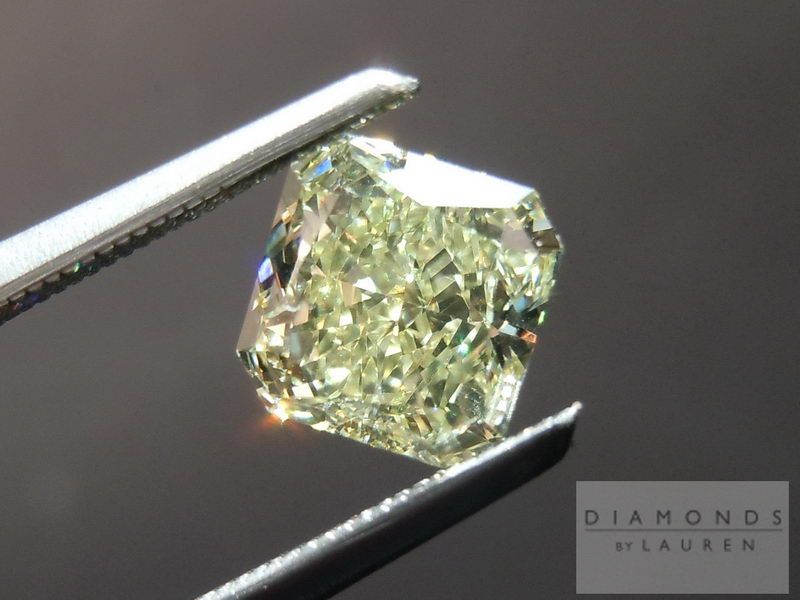 natural yellow radiant diamond