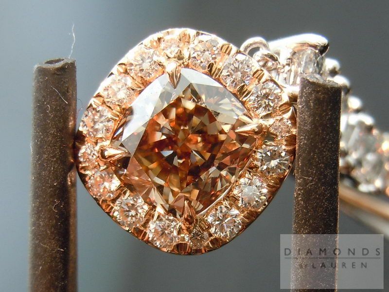 orange diamond earrings
