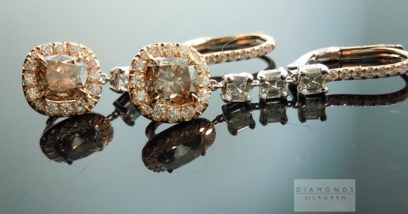 brown diamond earrings