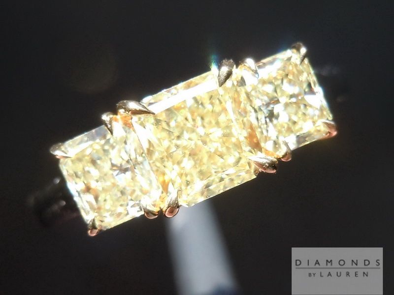 fancy light yellow diamond ring