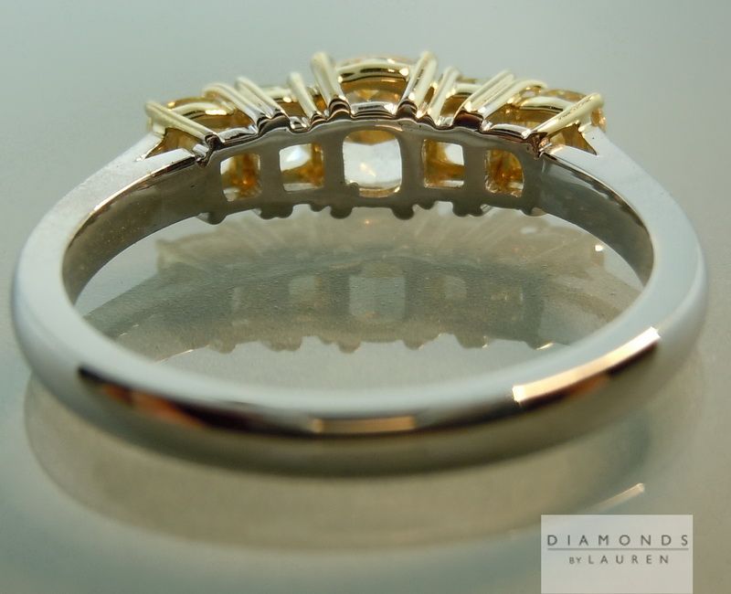 yellow diamond anniversary ring