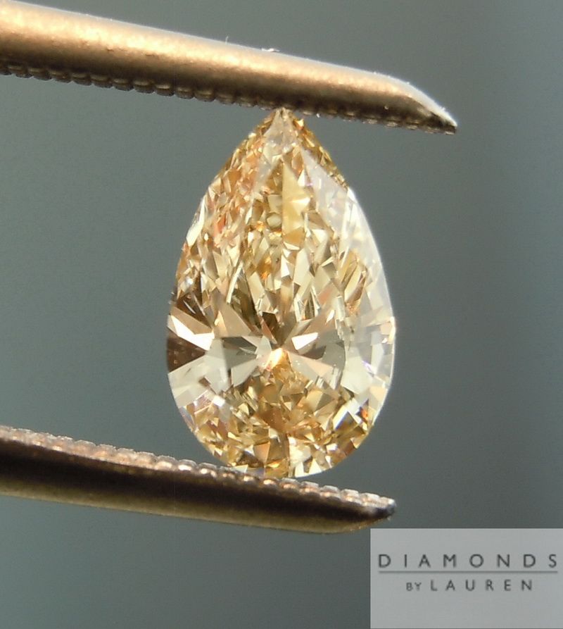 brown pear shape diamond