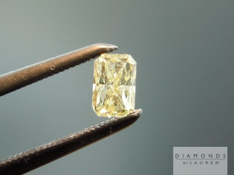 fancy lightyellow radiant cut diamond