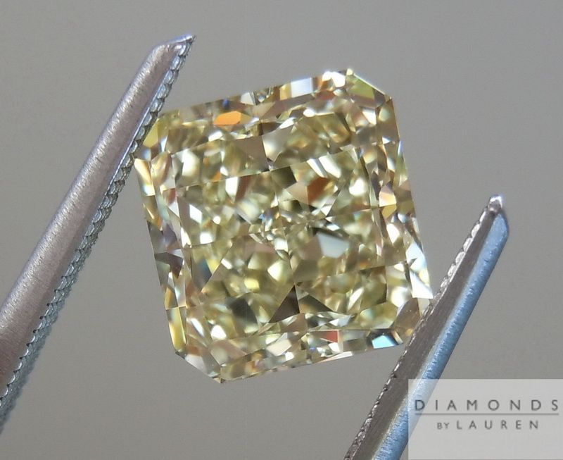 yellow radiant cut diamond