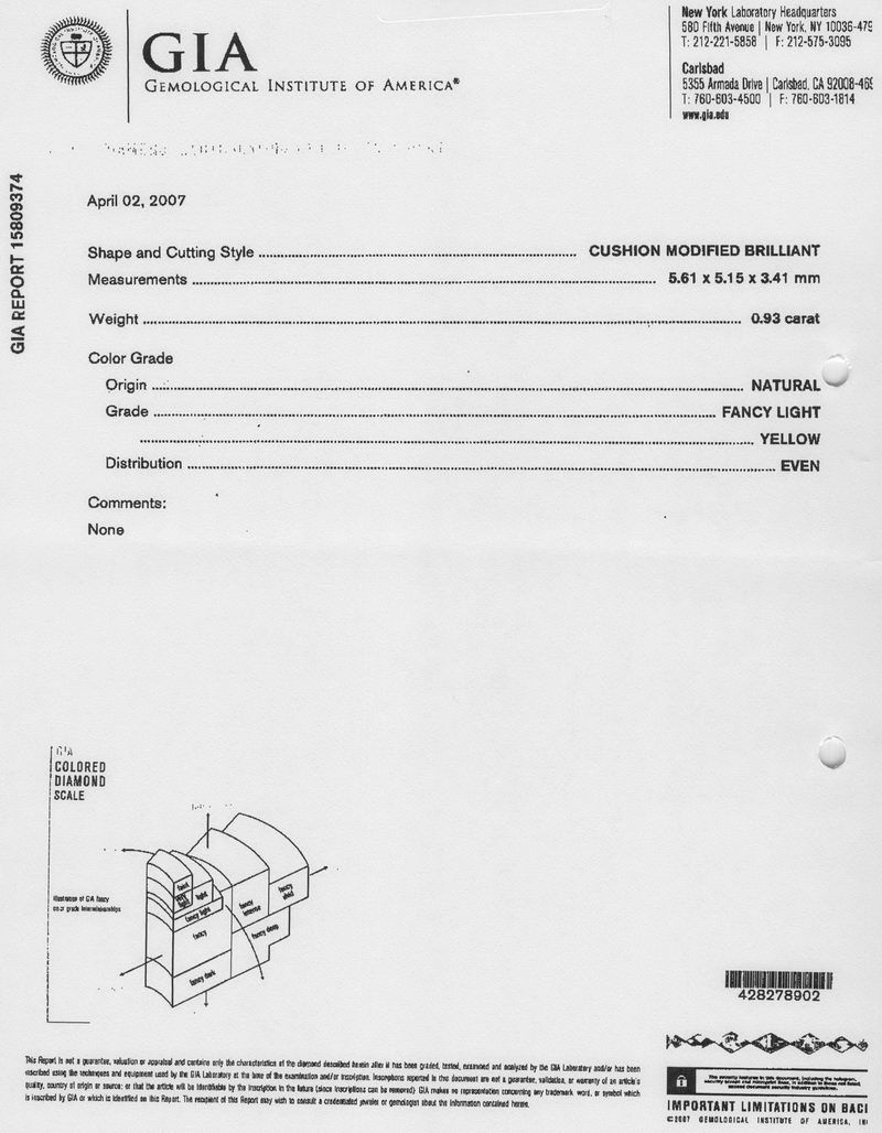 GIA Colored Diamond Identification and Origin Report gia report