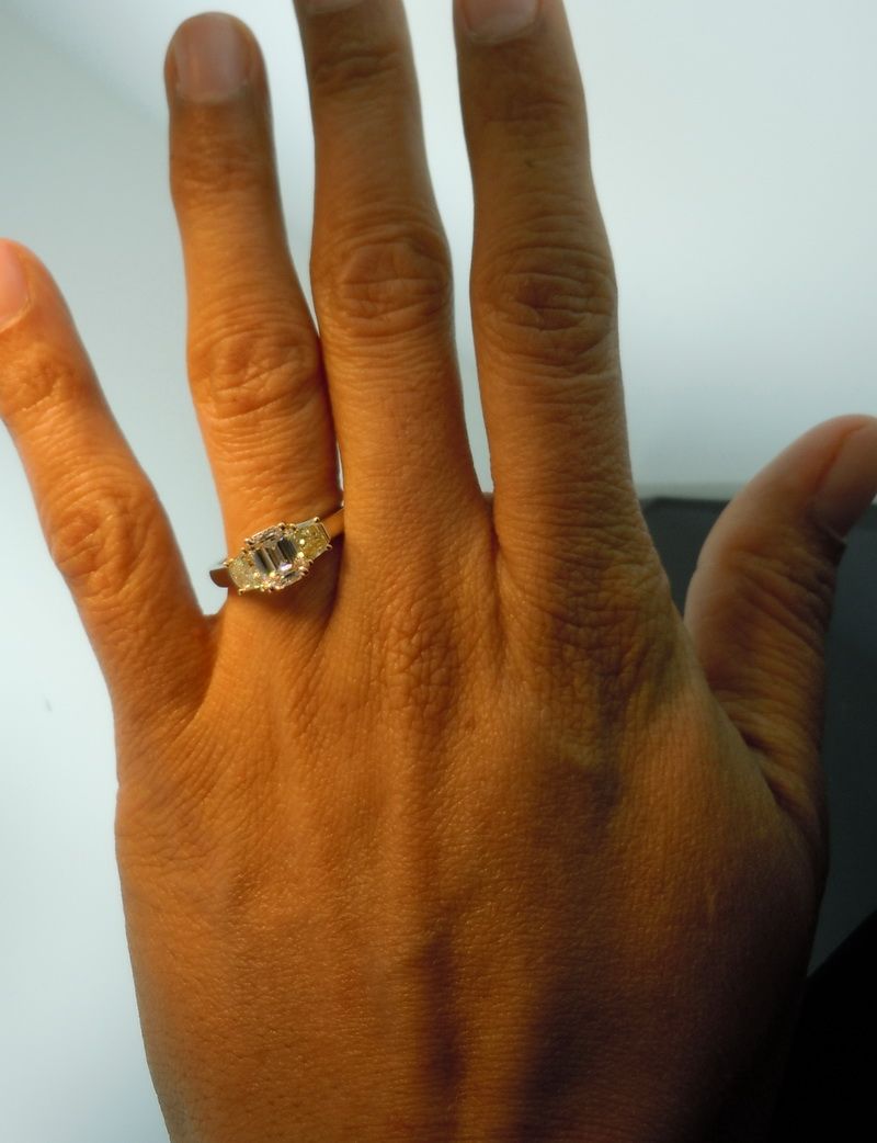 emerald cut diamond ring