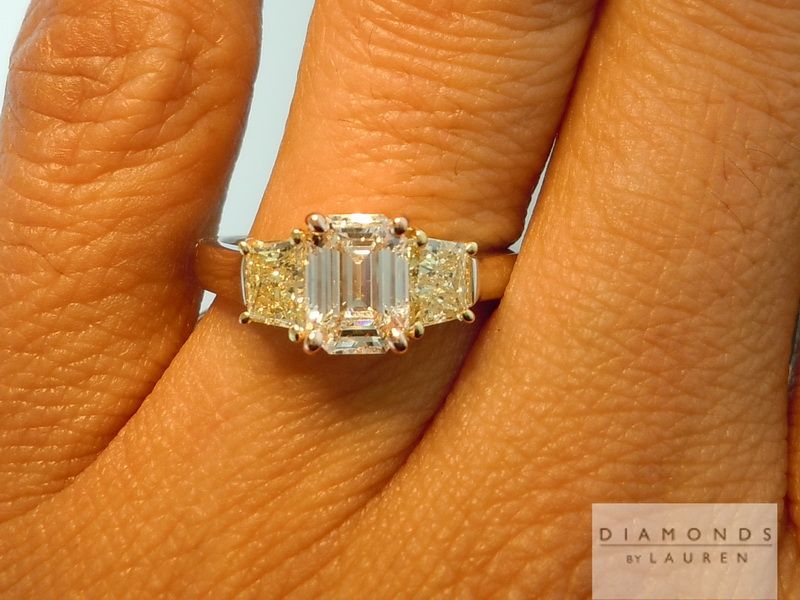 emerald cut diamond ring