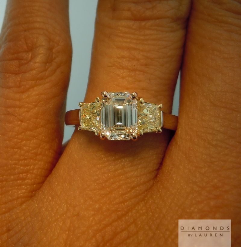 emerald cut diamond ring